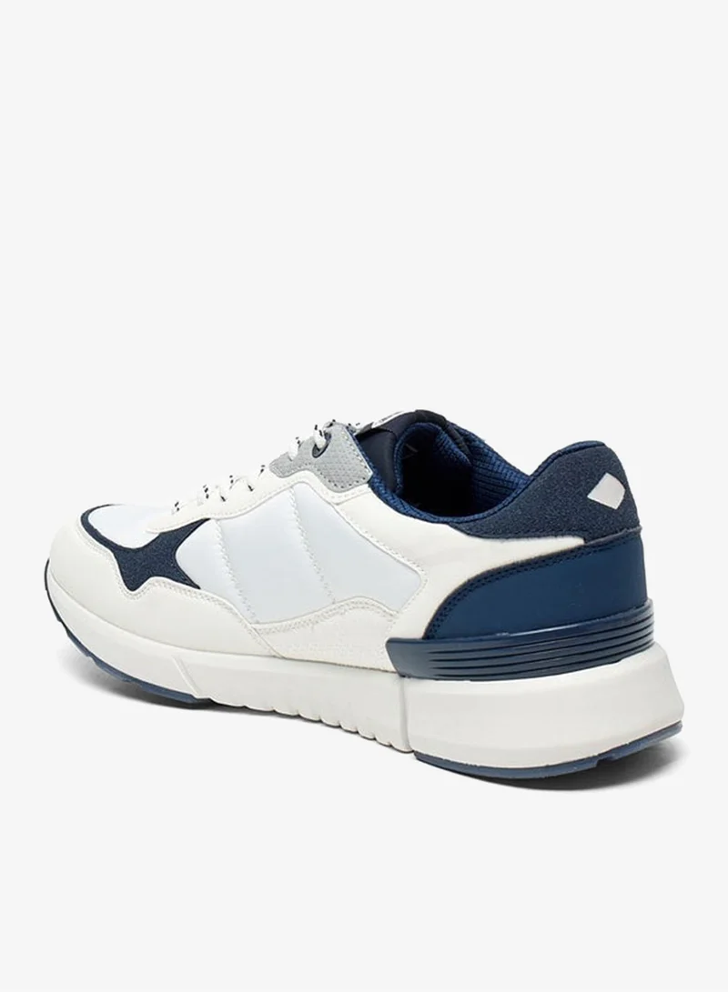 Lee Cooper Men's Colourblock Sneakers with Lace-Up Closure