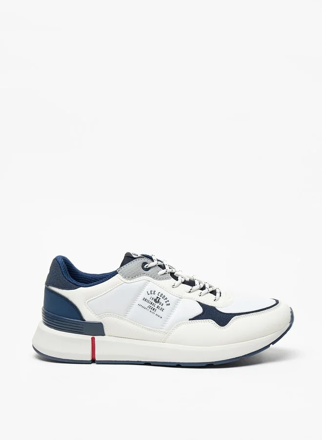 Lee Cooper Men's Colourblock Sneakers with Lace-Up Closure