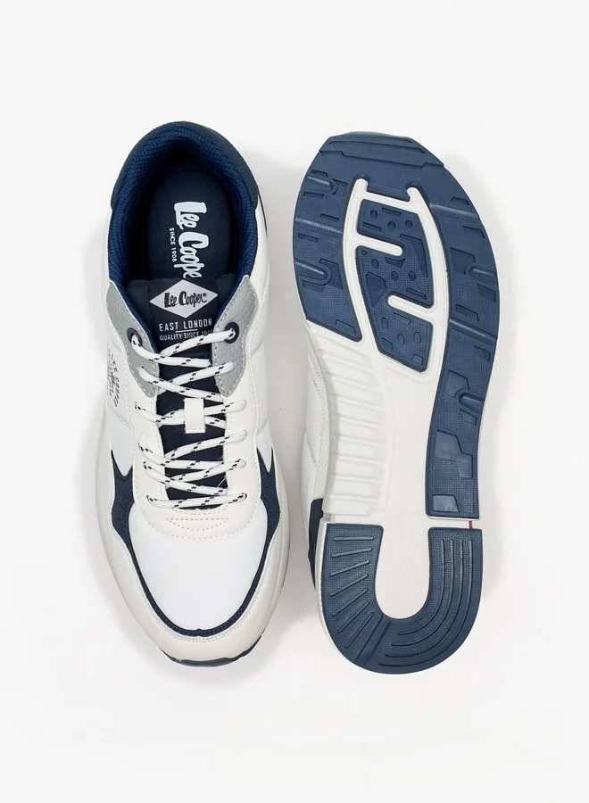 Lee Cooper Men's Colourblock Sneakers with Lace-Up Closure