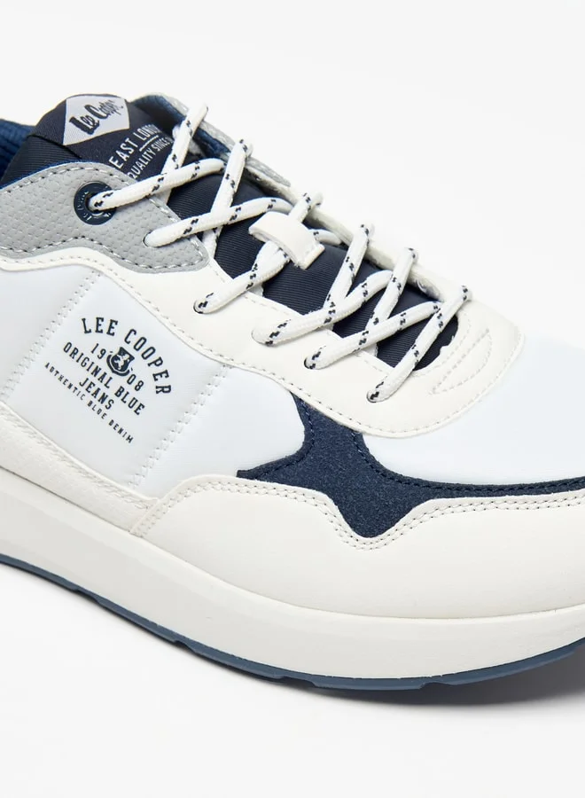 Lee Cooper Men's Colourblock Sneakers with Lace-Up Closure
