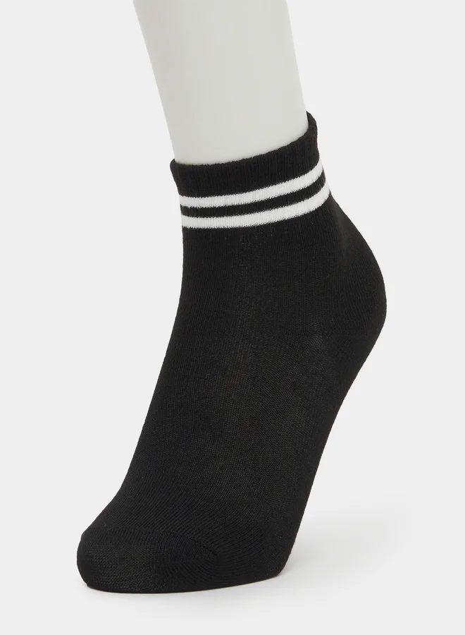 ستايلي Styli Set of 5 - Striped Ankle Socks