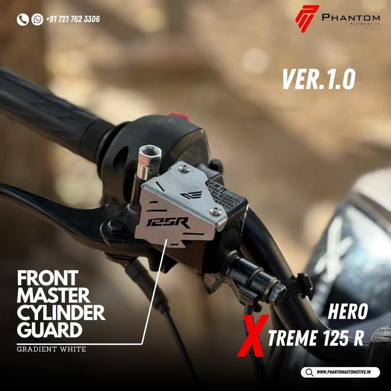 PHANTOM حارس الزجاج الأمامي و أسطوانة الماستر الأمامية PHANTOM AUTO Premium Xtreme 125R ل Xtreme 125R V 1.0 | مجموعة | متوافق مع ركوب الرحلات و المدينة (أحمر و أبيض) - Image 3