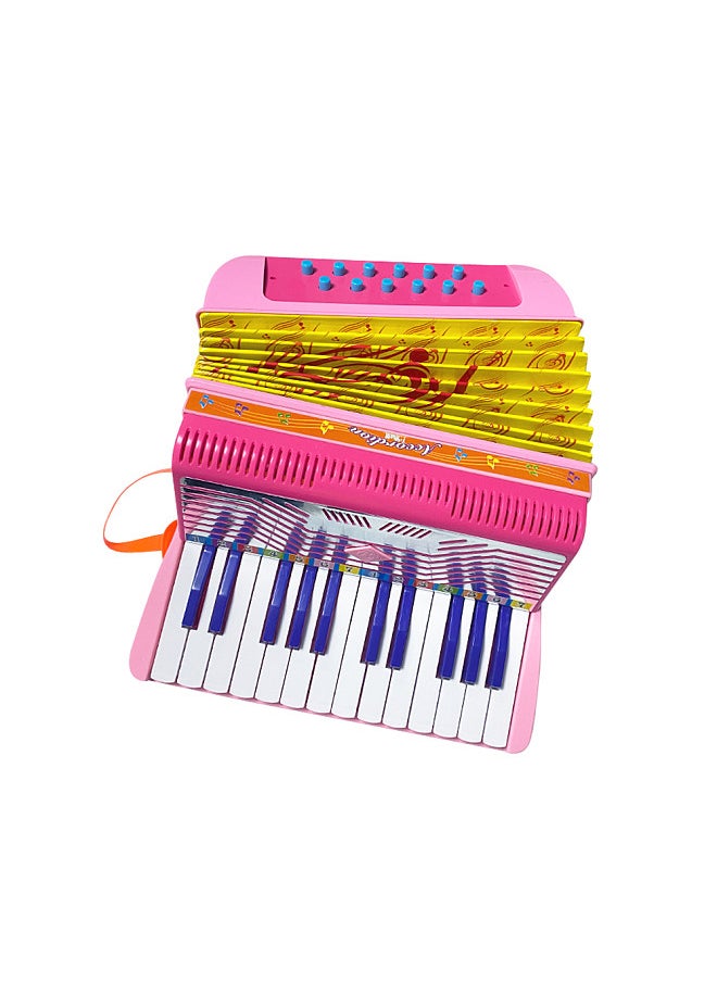 Generic Mini 24-key 12-bass Accordion ABS Material with Buckle Musical Instrument  - Image 1