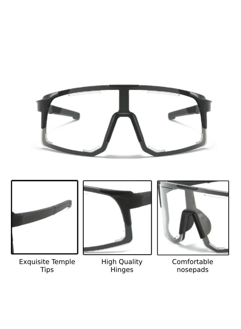 Trendy Men's Sunglasses, Stylish Shades with UV & Polarized for Sports, Fashionable Eyewear in Dubai, Goggles for Blocking, Retro Square Cycling Sunglass with Blue Lens - Latest in Fashion Online UAE - Image 2
