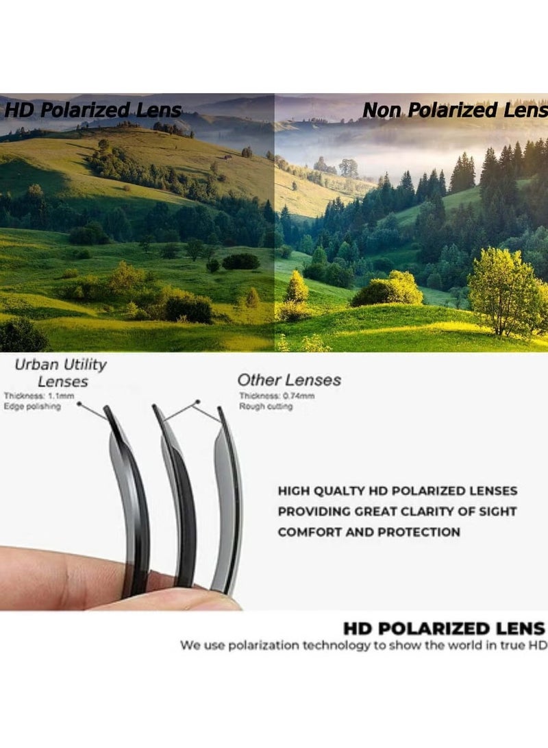 Trendy Men's Sunglasses, Stylish Shades with UV & Polarized for Sports, Fashionable Eyewear in Dubai, Goggles for Blocking, Retro Square Cycling Sunglass with Blue Lens - Latest in Fashion Online UAE - Image 5