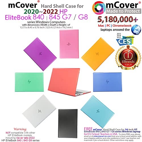 mCover Case ONLY Compatible for 20202022 14 HP EliteBook 840 G7 G8 Intel CPU EliteBook 845 G7 G8 AMD CPU Series Windows Laptop NOT Fitting Any Other HP Models Orange - Image 3