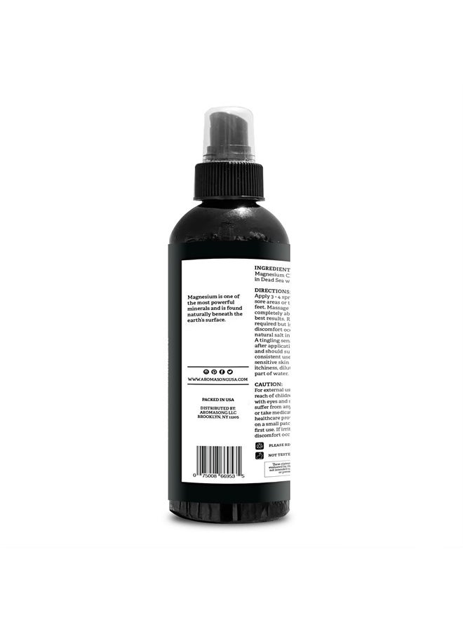 Aromasong - Extra Strength Ultra-Pure Magnesium Spray (23mg Magnesium in Each Spray) 8 Oz, Known to be Used for Leg Discomfort and Promotes a Calm Sleep. - Image 1