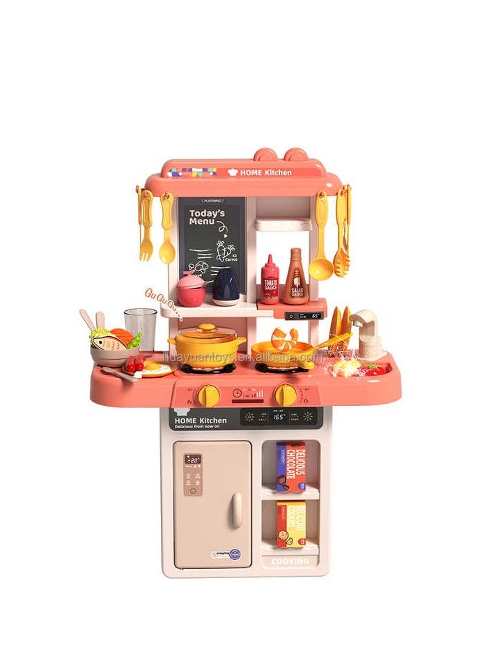 🍳 Children's play kitchen with light, sound and steam effect - 53 pieces 🍽️