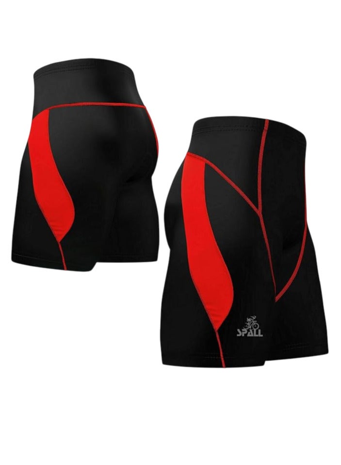 سبال شورت ركوب الدراجات للرجال - شورت صيفي سريع الجفاف مبطن لركوب الدراجات مع وسادة ثلاثية الأبعاد، جيد التهوية ويمتص الرطوبة لركوب الدراجات على الطرق والجبل