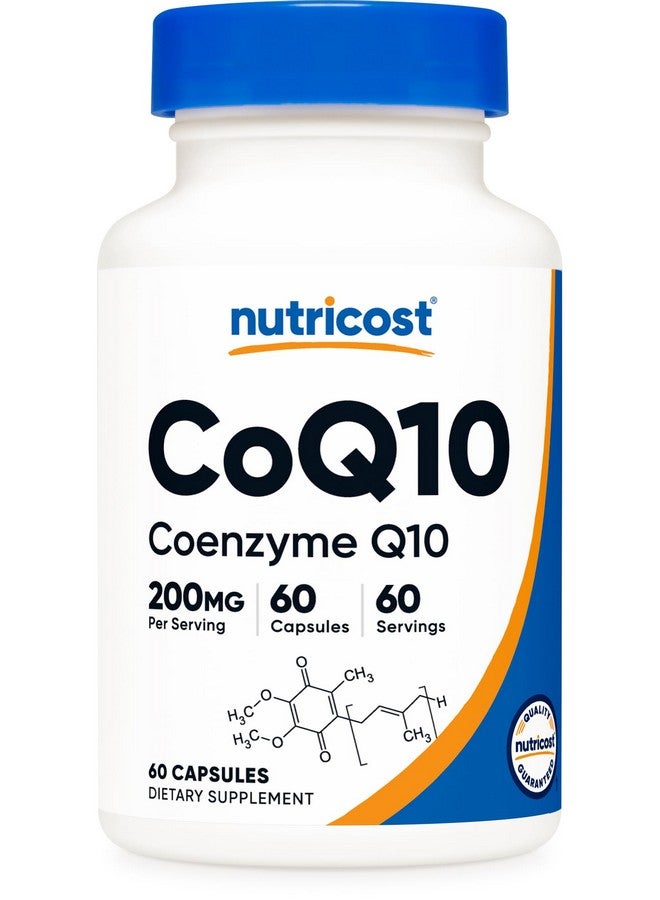 Nutricost نوتريكوست كيو 10 200 ملغ، 60 كبسولة نباتية، 60 حصة - امتصاص عالي، نباتي، غير معدل وراثيًا، إنزيم مساعد كيو 10 - Image 1