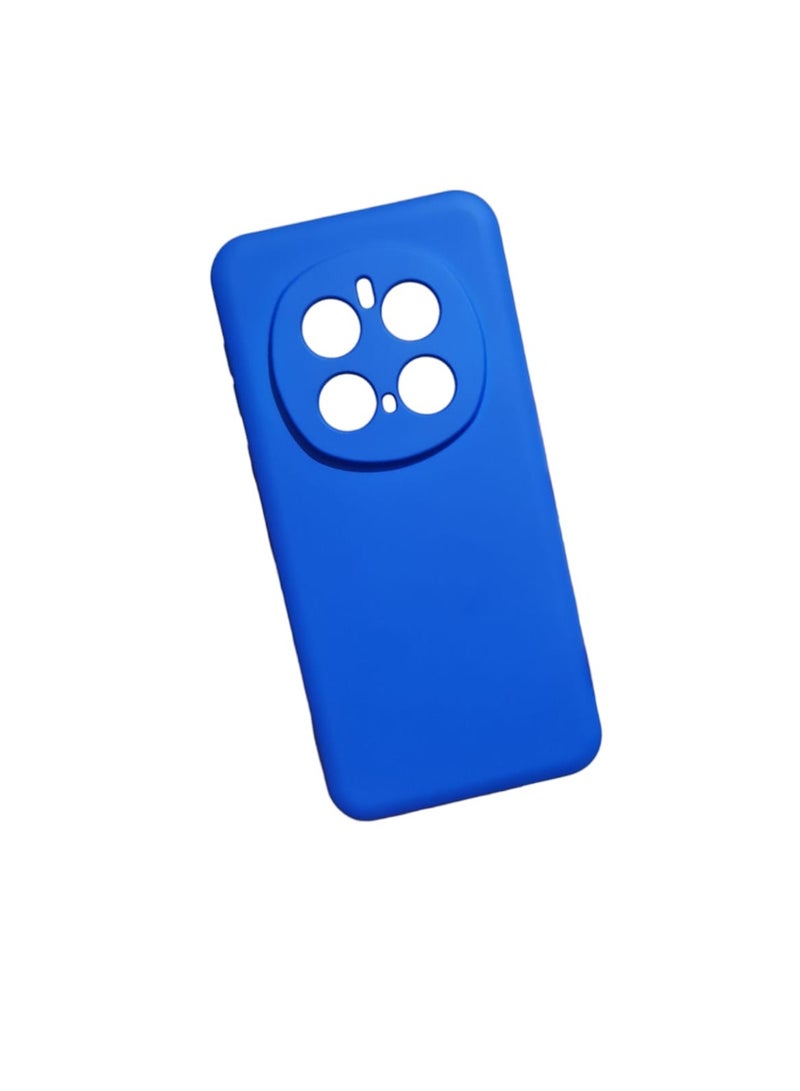 جراب متوافق مع Honor Magic 7 Pro، جراب سيليكون للهاتف المحمول مع بطانة من القماش، غطاء واقٍ ناعم من مادة TPU مقاوم للصدمات (أزرق فاتح)