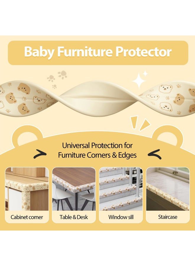 Lonlown Edge Protector for Baby Proofing 6.5ft Heavy-Duty Soft Rubber Foam Furniture Edge Bumper Guards Cute Furniture Corner Edge Safety Bumpers Desk Edge Cushion for Kids - Image 5
