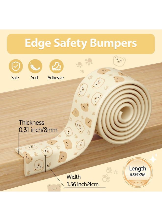 Lonlown Edge Protector for Baby Proofing 6.5ft Heavy-Duty Soft Rubber Foam Furniture Edge Bumper Guards Cute Furniture Corner Edge Safety Bumpers Desk Edge Cushion for Kids - Image 2