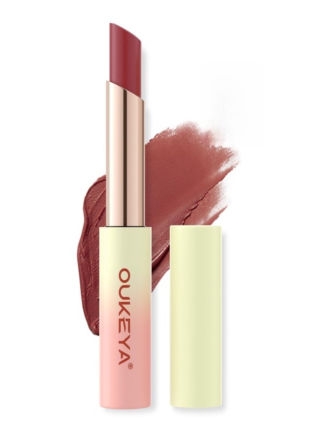 OUKEYA 3 In-1 Tallow Lip Balm | Beef Tallow & Beeswax for Dry Cracked Lips | SPF Lip Balm | Long-Lasting Natural Tinted Lipstick, Magnetic Metal Tube - Image 1