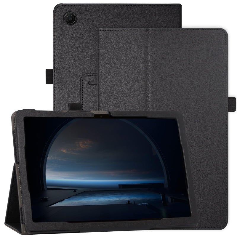 Caweet Case for T-Mobile Revvl Tab 2 Tablet - Premium Leather Folio Protective Stand Cover with Magnetic Closure, Black - Image 1