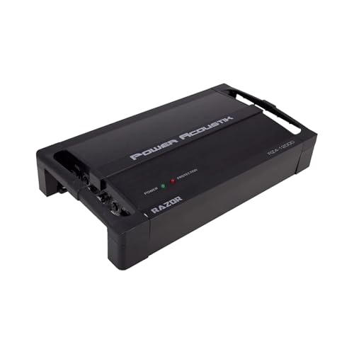 POWER ACOUSTIK مضخم صوت سيارة باور أكوستيك RZ4-1200D 4 قنوات فئة D – مضخم صوت سيارة مدمج مع معالج صوت رقمي – مضخم صوت سيارة كامل النطاق فئة D مع تشغيل تلقائي وطاقة MOSFET - Image 1