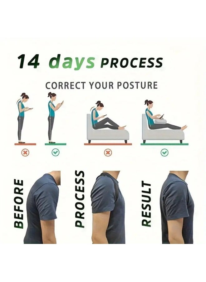 Healife Adjustable Hunchback Prevention Straps, Breathable Invisible Posture Corrector Back Support Brace Belt for Women and Men - Pain Relief for Back and Shoulders  - Image 4
