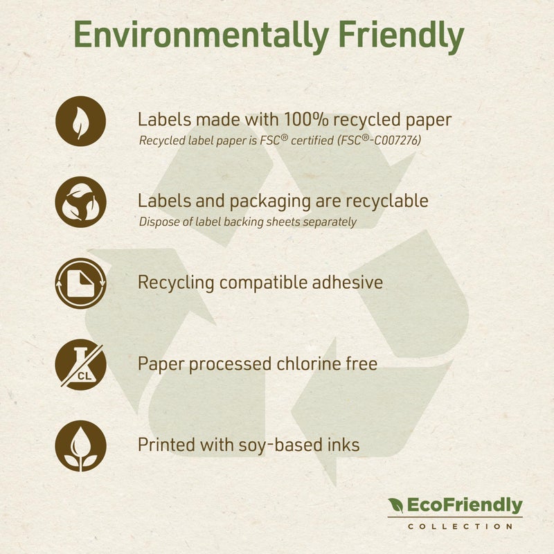 Avery EcoFriendly Recycled Shipping Labels, 2" x 4", White, Permanent Adhesive, Laser & Inkjet Printers, 1,000 Printable Labels, Great for Shipping and Mailing, Product Labels, and More (48163) - Image 4