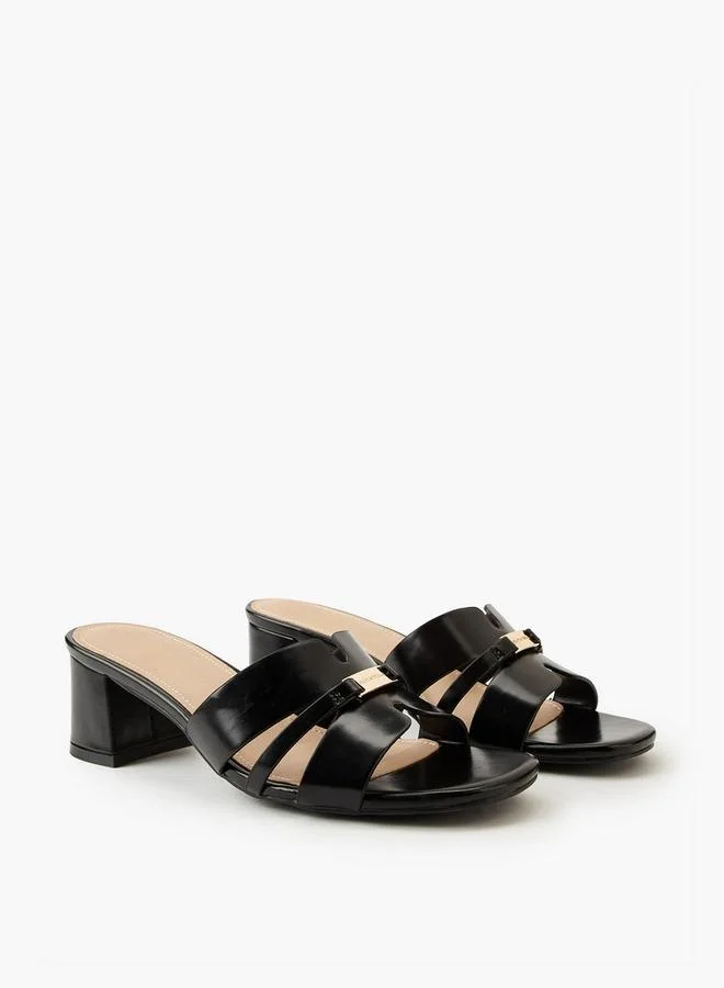 Flora Bella By Shoexpress Flora Bella Women'S Block Heel Slip-On Sandals