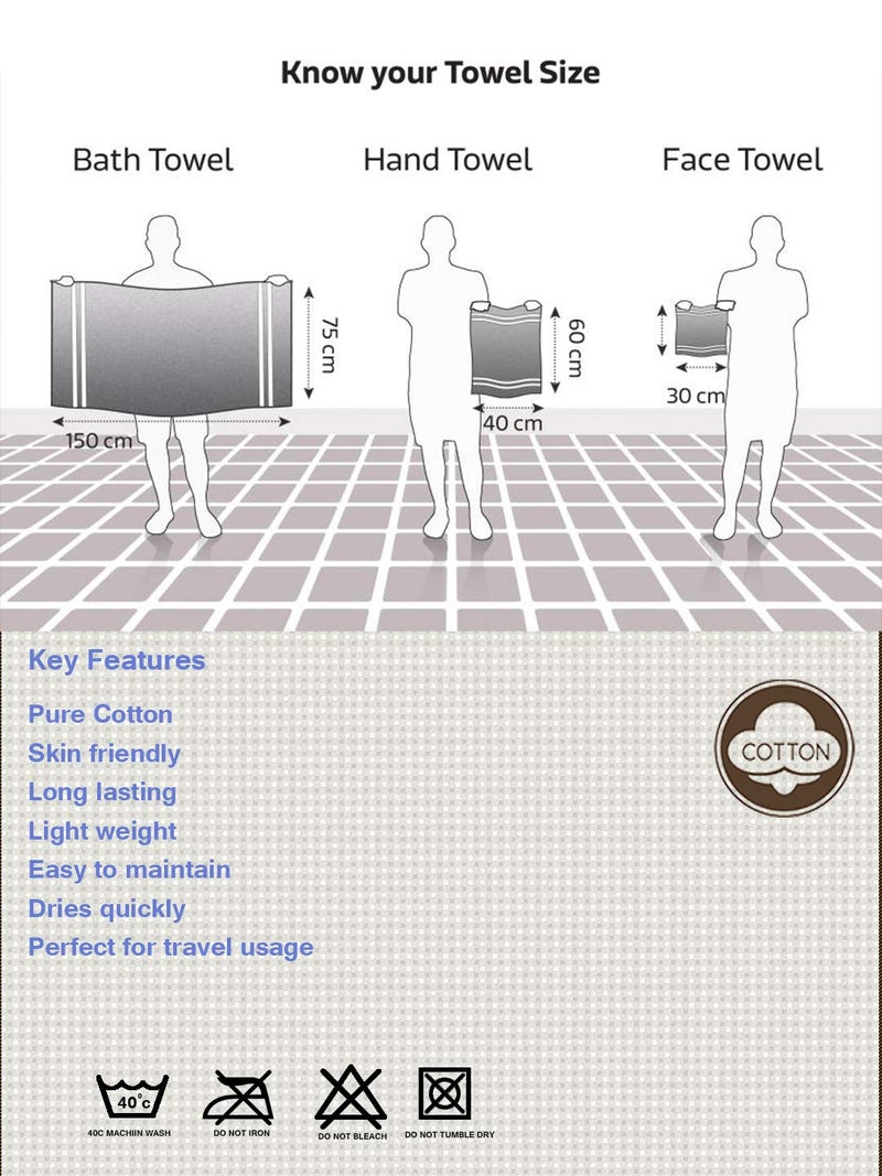 Athom Trendz Athom Living Light Weight Cotton Premium Bath Towel 75x150 cm Multi16 - Image 5