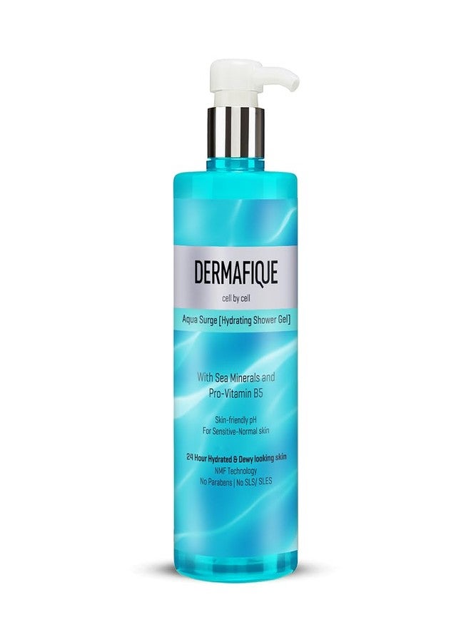 Dermafique Aqua Surge Shower Gel 500ml | 24 hr hydration, No Paraben/SLS, Pro Vitamin B5 & NMF | Sensitive, Dry, Oily, Normal Skin | Clinically & Dermat Tested on Indian skin | Body Wash for Women & Men - Image 1