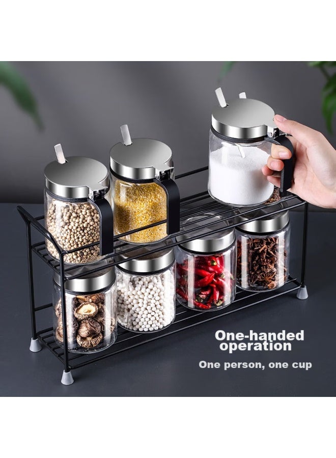 Newair Spice Rack Set With Salt Shaker, Seasoning Bottles, Spice Jars, Kitchen Storage Rack, 9-piece Set - Image 2