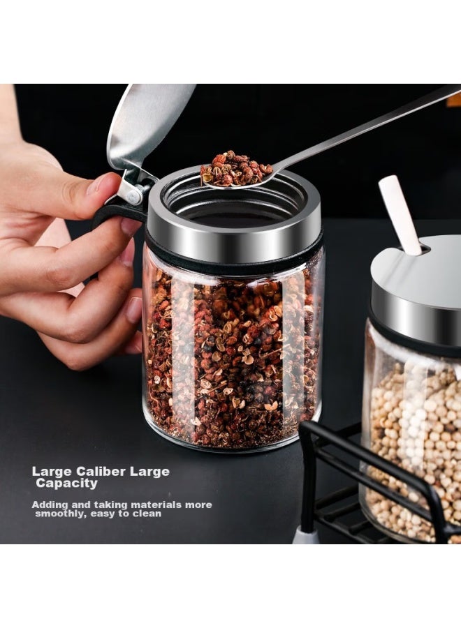 Newair Spice Rack Set With Salt Shaker, Seasoning Bottles, Spice Jars, Kitchen Storage Rack, 9-piece Set - Image 3