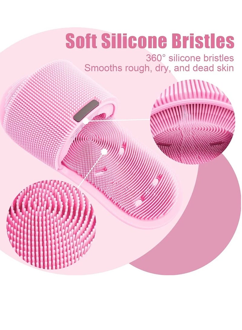 BAIG 2 Pcs Silicone Shower Foot Scrubber Foot Scrubber Foot Cleaner for Shower Silicone Washer Brush Massager Slipper with Non-Slip - Image 1