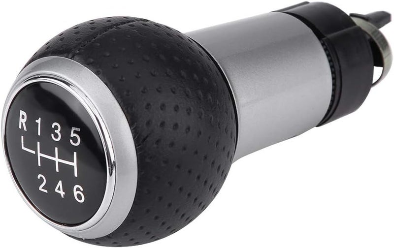 woobles 6 Speed Shift Knob Car Manual Gear Stick Shifter Head for A4 S4 B8 8K A5 8T Q5 8R for S LINE 2007-2015 (Silver) Silver - Image 1