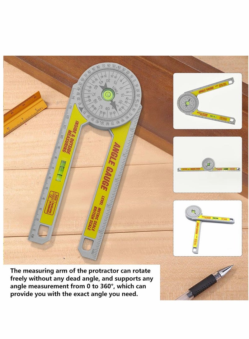 Miter Saw Protractor 360° Portable Angle Finder Plastic Digital Angle Detection Ruler Rustproof Angle Finder Scale Accuracy Measuring Tool for Carpenter Joiner Plumber Building Trades - Image 5