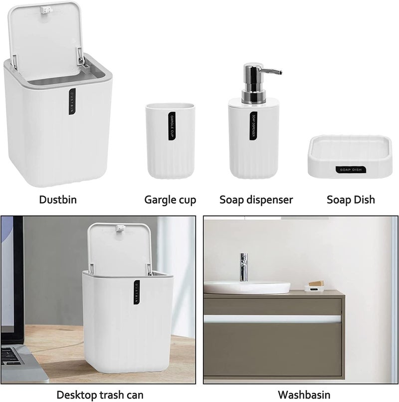 SANITARY Ware's Window Bathroom Accessories Set - 4 Pieces, White, AR-435-8 - Image 3