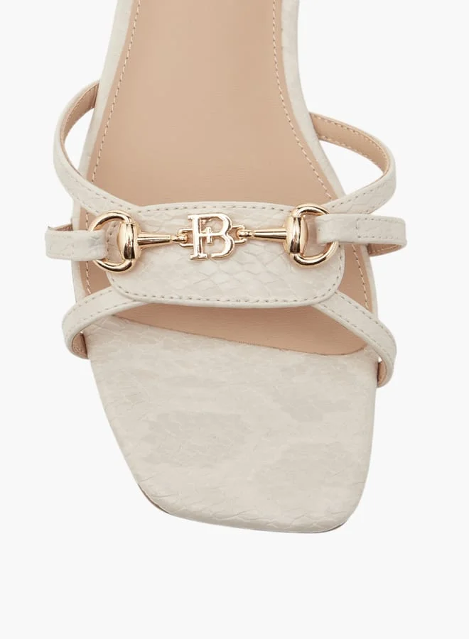Flora Bella By Shoexpress Women Metal Accent Slip-On Flat Sandals