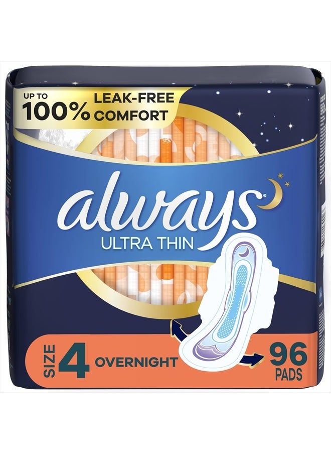 Ultra Thin Overnight Pads with Wings, Size 4, Overnight, 96 Count - pzsku/ZE70A360FB201BBE3883FZ/45/_/1715851949/67323186-e142-4944-8e88-6fbae0b033d4