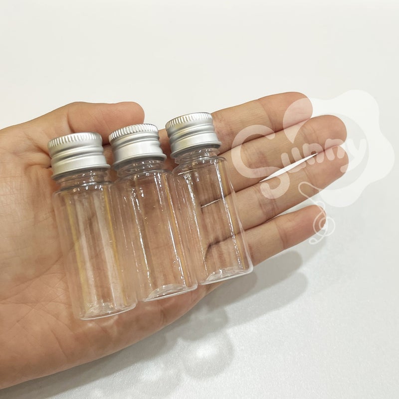 45 Pcs Clear PET Plastic Vials With Gold Aluminum Caps For Liquids And Cosmetics - Image 5