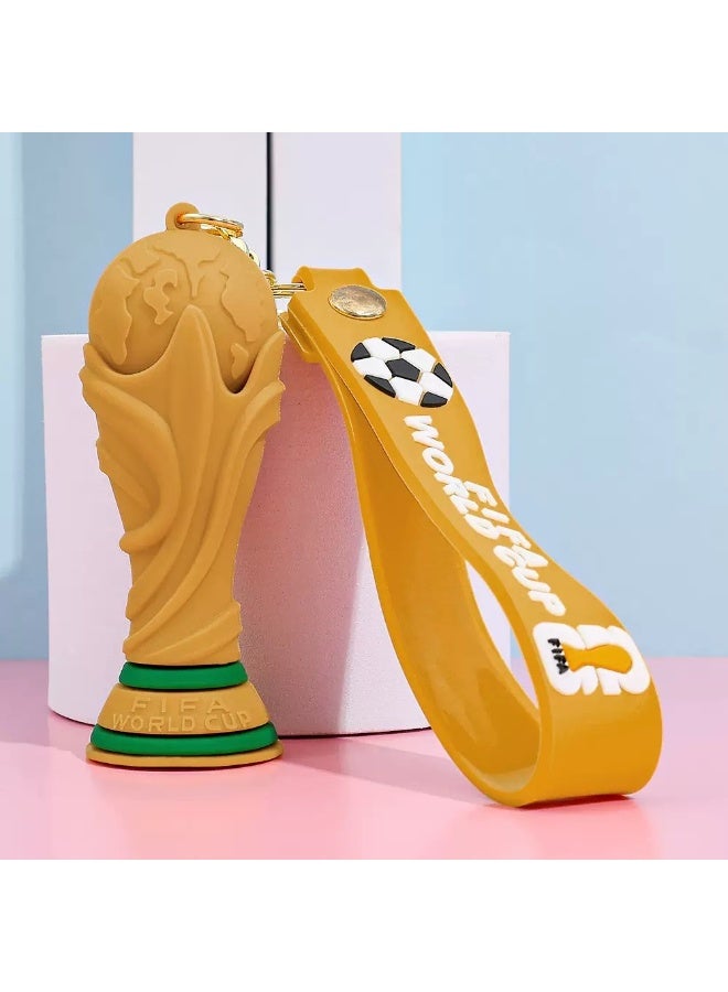 FIFA World Cup سلسلة مفاتيح تذكارية لعشاق كأس العالم لكرة القدم - هدية مثالية لمحبي كرة القدم من الأولاد، هدية رائعة لعيد الميلاد - Image 1