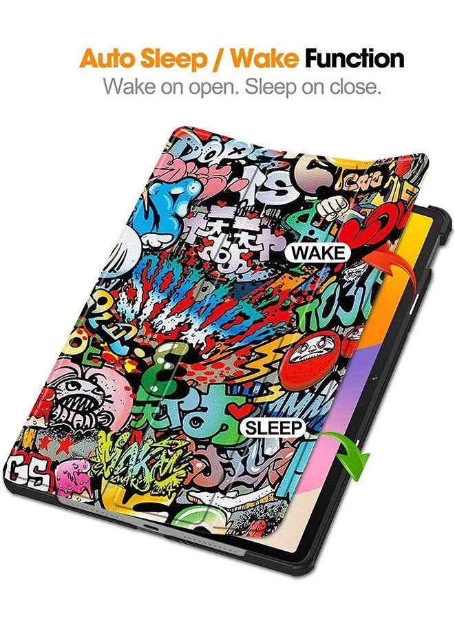 Muyixin حافظة واقية قابلة للطي لهواوي ميت باد SE مقاس 11 بوصة (2024)، خفيفة الوزن نحيفة ثلاثية الطي مضادة للصدمات غلاف مغناطيسي مع قاعدة جلدية مع خاصية الاستيقاظ/النوم التلقائي (جرافيتي) - Image 4