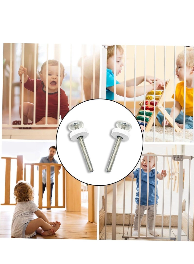 كابتن تيك 4pcs Pressure Mounted Baby Gate Adaptor Extra Long M10 Threaded Spindle Rods Walk Thru Gates Accessory Screw Bolts for Stair Dog for Safety Stairs & Doorways, Easy Install - Image 2