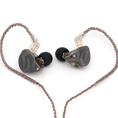 Linsoul KZ ZSN Pro Dual Driver 1BA+1DD Hybrid Metal Earphones HiFi in-Ear Monitor with Detachable Recessed 2Pin Cable, Zin Alloy Panel (Without Mic, Black) - Image 1
