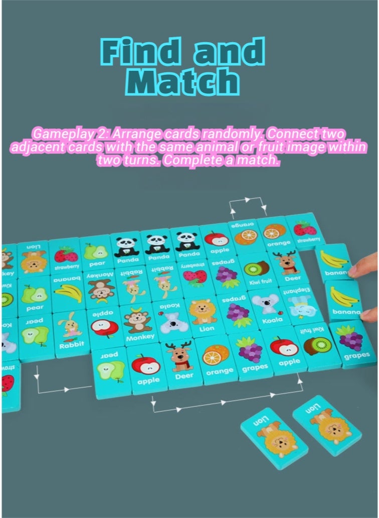 57PCS Educational Puzzle Toys for Kids, Domino Matching, Link Up Game, Memory Chess, Logic Thinking Training, Fun Stacking and Coordination Set - Image 4