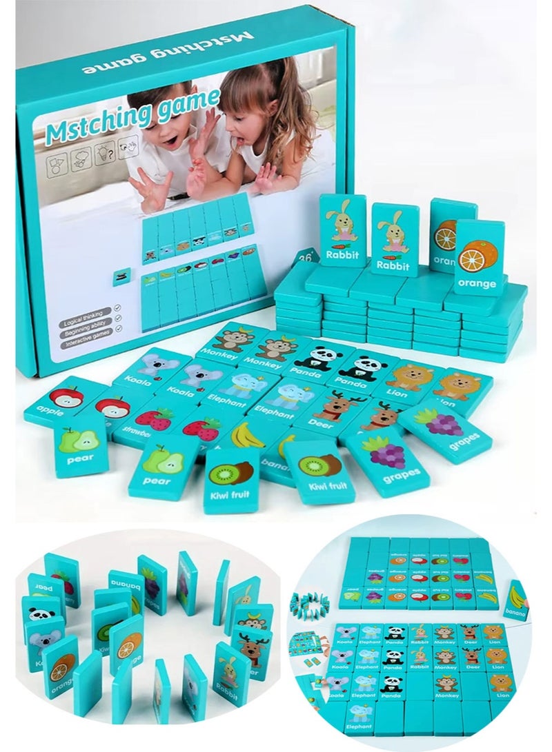 57PCS Educational Puzzle Toys for Kids, Domino Matching, Link Up Game, Memory Chess, Logic Thinking Training, Fun Stacking and Coordination Set - Image 1