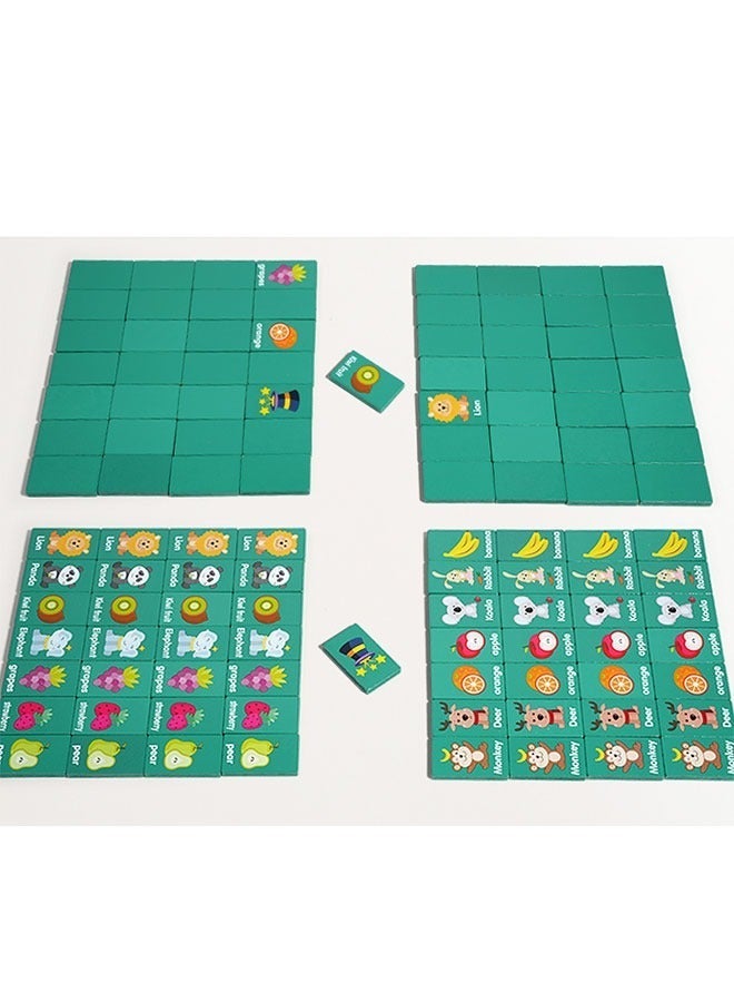 57 قطعة من ألعاب الألغاز التعليمية للأطفال، مطابقة الدومينو، لعبة الربط، شطرنج الذاكرة، تدريب التفكير المنطقي، مجموعة ممتعة للتكديس والتنسيق - Image 3