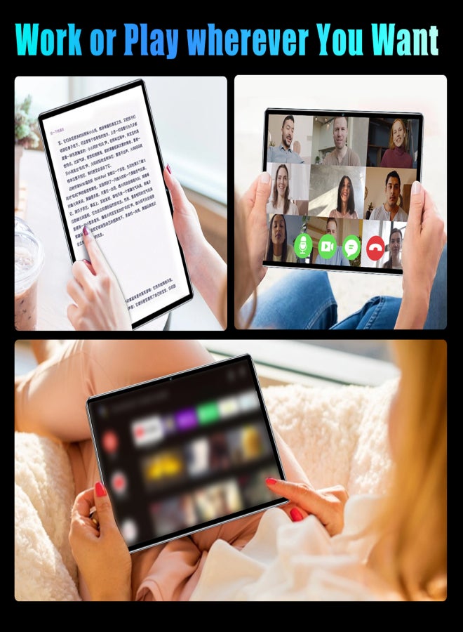 Tablet 6GB+128GB 10.1 inch 1960*1080 High-Clear Android13 4G Calling 8-Core MT6797 Processor 128GB Expandable Memory BT4.2 6000mAh Battery Long Standby Time with Tablet Case - Image 4