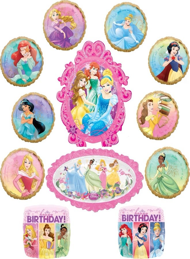 Anagram Princess Theme Birthday Party Supplies 8 Princesses Balloon Bouquet Decorations - Image 1
