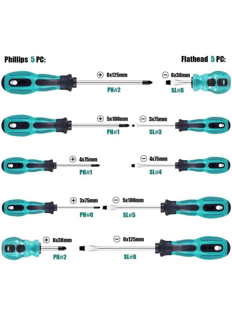 GGOOT 10-Piece Screwdriver Set Hardware Tools Maintenance Tool Set Electrical Maintenance Tools  - Image 2