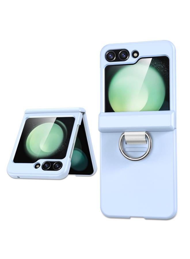 اس-توب جراب لهاتف Samsung Galaxy Z Flip5 5G مصنوع من مادة TPU+PC مع عمود مركزي قابل للطي مع حلقة - Image 1