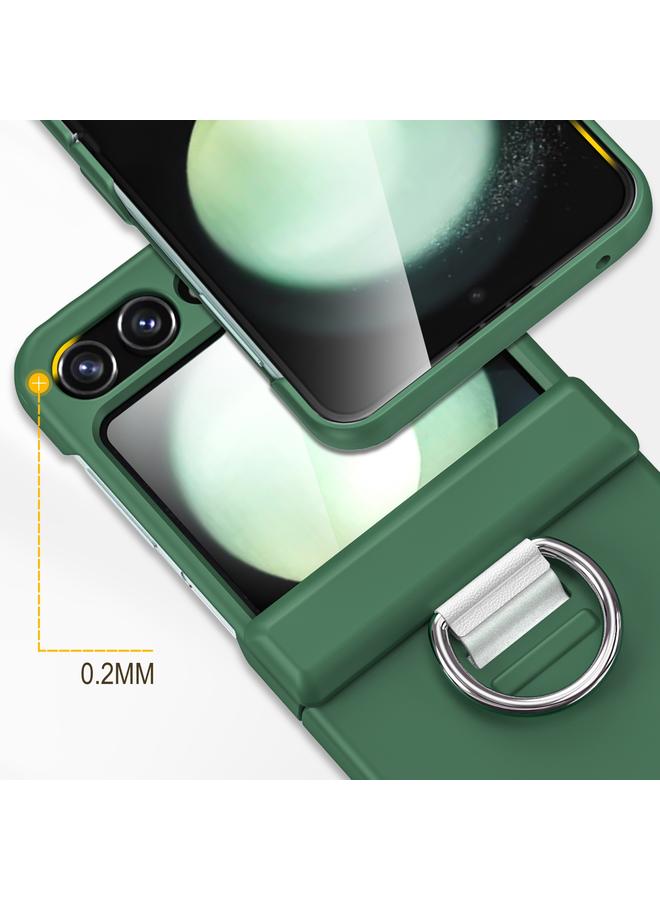 اس-توب جراب لهاتف Samsung Galaxy Z Flip5 5G مصنوع من مادة TPU+PC مع عمود مركزي قابل للطي مع حلقة - Image 5