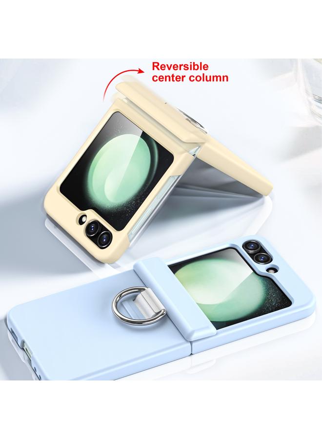 اس-توب جراب لهاتف Samsung Galaxy Z Flip5 5G مصنوع من مادة TPU+PC مع عمود مركزي قابل للطي مع حلقة - Image 3