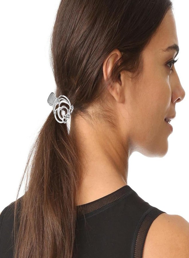 Arvintas 4 PACK Rose Hair Claw Clips for High Ponytail, Hair Cuff Holder Hair Claw Cuff Clips Non-Slip Styling Hair Accessories for Girls Women - Image 4