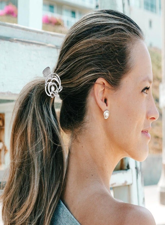 Arvintas 4 PACK Rose Hair Claw Clips for High Ponytail, Hair Cuff Holder Hair Claw Cuff Clips Non-Slip Styling Hair Accessories for Girls Women - Image 3