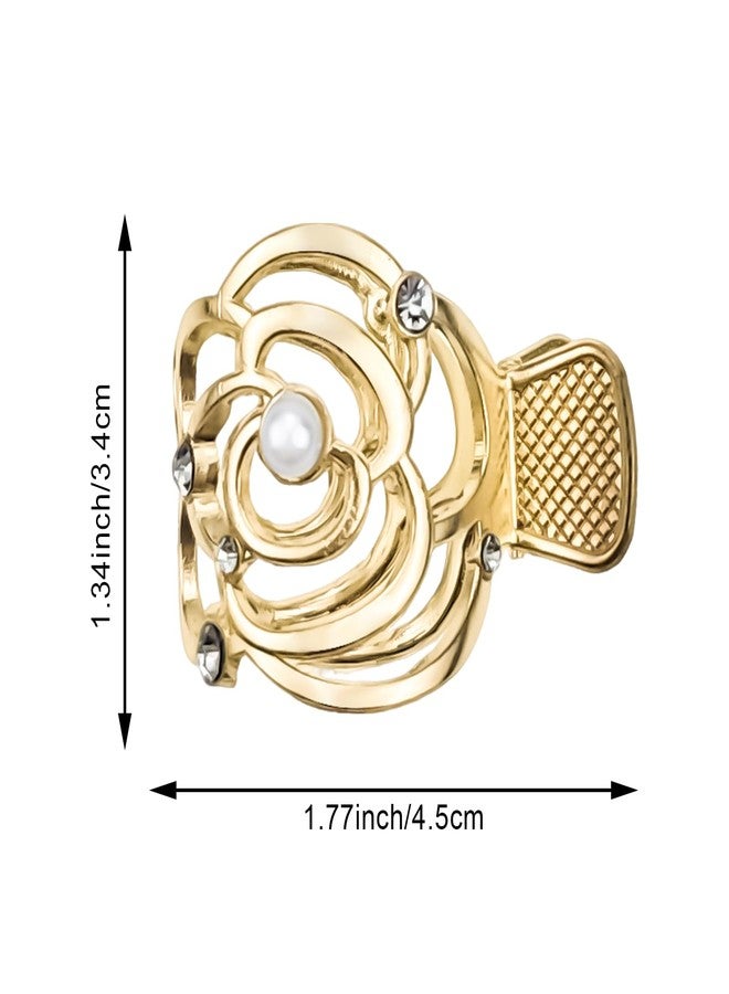 Arvintas 4 PACK Rose Hair Claw Clips for High Ponytail, Hair Cuff Holder Hair Claw Cuff Clips Non-Slip Styling Hair Accessories for Girls Women - Image 2